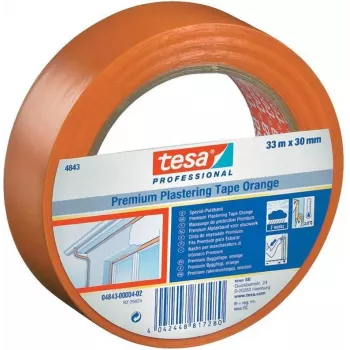 tesa 4843 Zimowa taśma do tynkowania, zielona, 50 mm x 50 m, zewnętrzna taśma do tynku na zimne warunki 4843-00-02