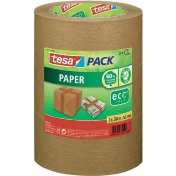 tesa pack Paper ecoLogo 55337-02-01 Brązowa taśma pakowa papierowa 50 mm x 50 m