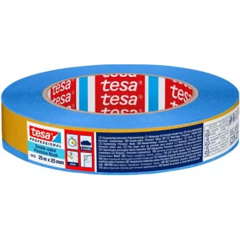 tesa Professional 04470-00001-00 Dwustronna taśma PET, 25 m x 25 mm, niebieska przekładka