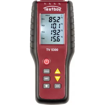 Testboy TV 5300 4-kanałowy termometr -200 do +1372 °C z sondami