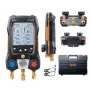 testo 550s Cyfrowy zestaw manometrów z Bluetooth i 2 bezprzewodowymi czujnikami temperatury zaciskowymi (0564 5501)