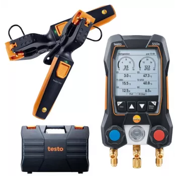 Testo 550s Smart Set cyfrowy manifold z Bluetooth i sondami zaciskowymi 0564 5502