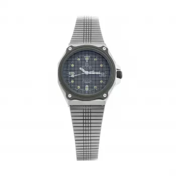 TETRA Women 105 Manual-Wind Mechanical Watch 25mm Stainless Steel Black Shell Cordovan