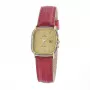 Zegarek mechaniczny TETRA Women's 125-CC-L z ręcznym naciągiem 27mm, jasnoniebieska tarcza, szary pasek z cordovanu