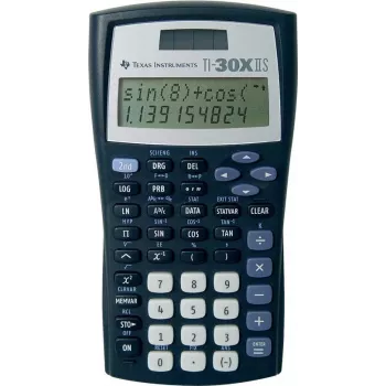 Kalkulator naukowy Texas Instruments TI-30X IIS, wyświetlacz 2-liniowy, zasilanie słoneczne i bateryjne, czarny