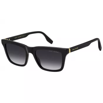THE MARC JACOBS MARC846S807 Okulary przeciwsłoneczne męskie kwadratowe - czarna oprawka acetatowa, szare soczewki poliwęglanowe, ochrona UV400