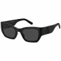 THE MARC JACOBS Okulary przeciwsłoneczne damskie MARC723S807 - Czarna oprawka acetatowa, szare soczewki poliwęglanowe, 53mm