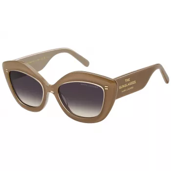 Okulary przeciwsłoneczne THE MARC JACOBS dla kobiet MARC800SDLN - czarna oprawka, szare gradientowe szkła, 52 mm