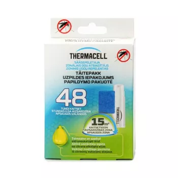 Thermacell Mosquito Repellent Refill R-4 48H – 12 Mats & 4 Cartridges, Odorless, DEET-Free