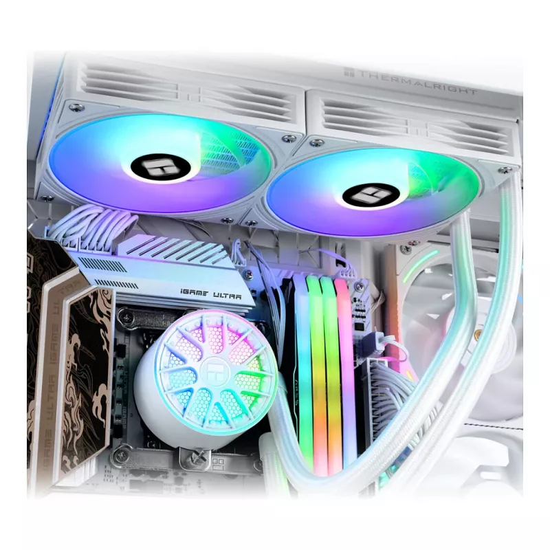 Thermalright Aqua Elite V6 RGB 240 mm Chłodzenie cieczą typu All-in-One (Białe)