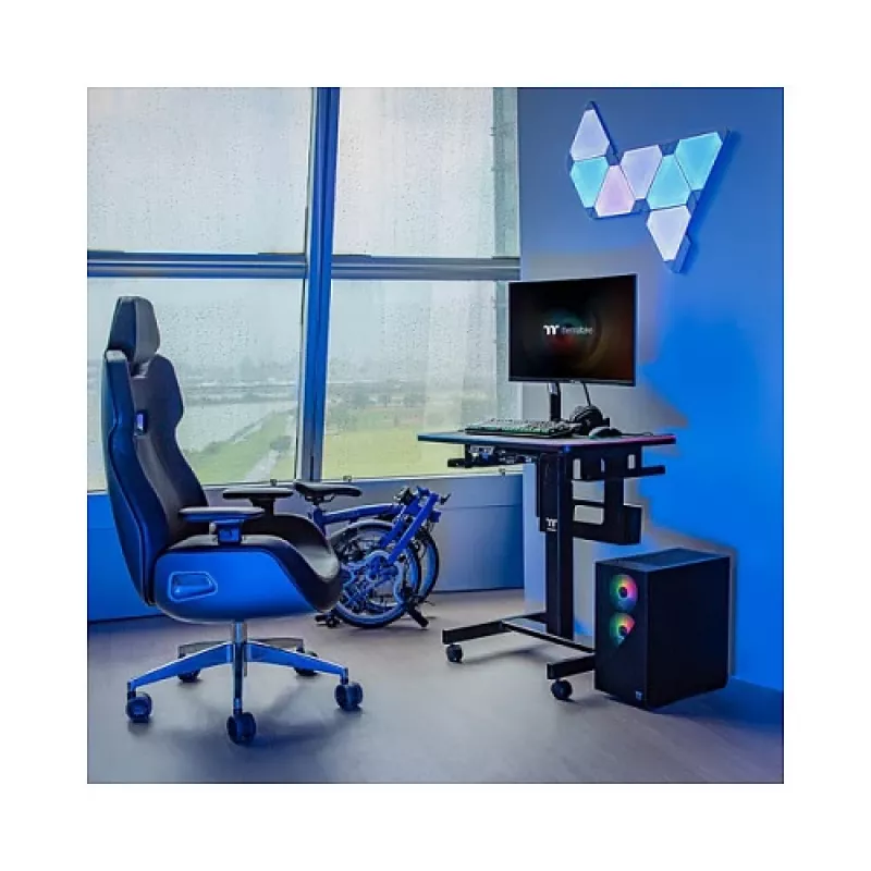Thermaltake CycleDesk 100 GGD Elektryczne biurko z regulacją wysokości z RGB, Czarny