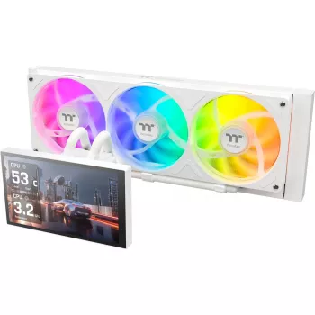 Thermaltake ST360 Ultra Snow White 360mm All-in-One Liquid Cooler z 2,1-calowym wyświetlaczem IPS LCD