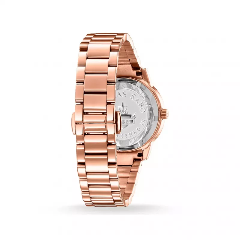 Zegarek damski THOMAS SABO WA02152652093 33mm Różowe złoto Stal nierdzewna Siatka