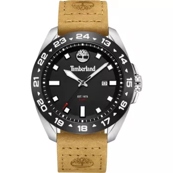 Zegarek męski Timberland Henniker II Analogowy Kwarcowy 44mm Koperta ze Stali Nierdzewnej Brązowy Pasek Skórzany TDWGB0029401