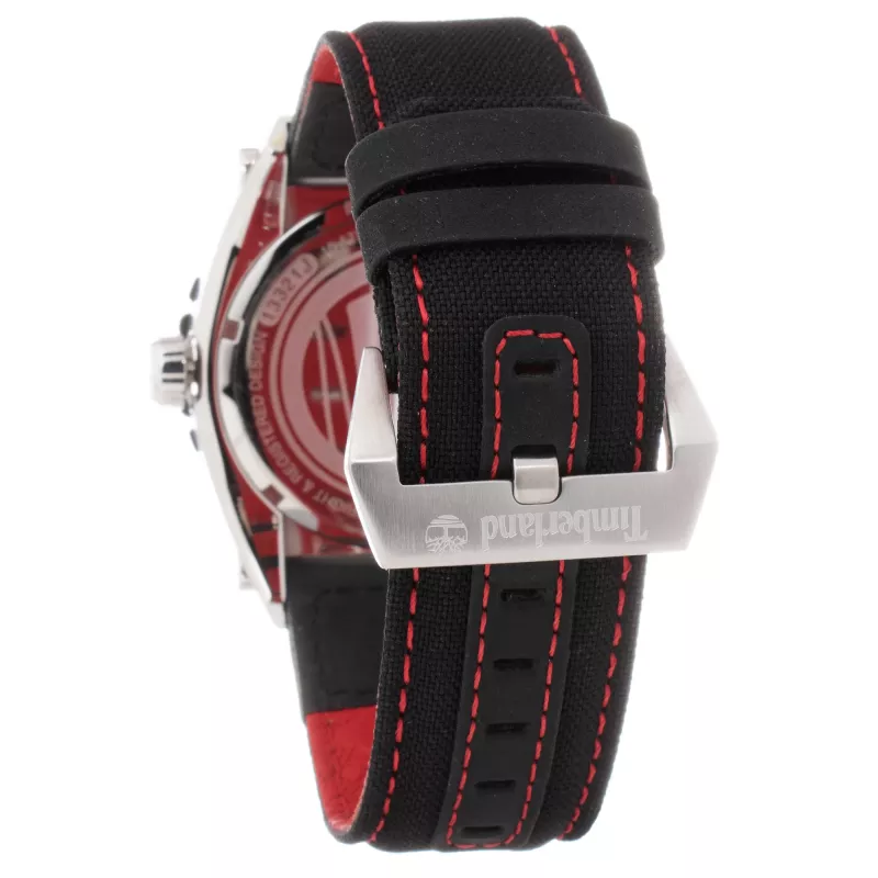 Zegarek męski Timberland Henniker II Analogowy Kwarcowy 45mm Niebieska Tarcza Brązowy Pasek Skórzany 13321JS-12PNN