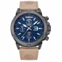 Zegarek męski Timberland Henniker II Analogowy Kwarcowy TDWGF9002902 46 mm Niebieska Tarcza Brązowy Pasek Skórzany
