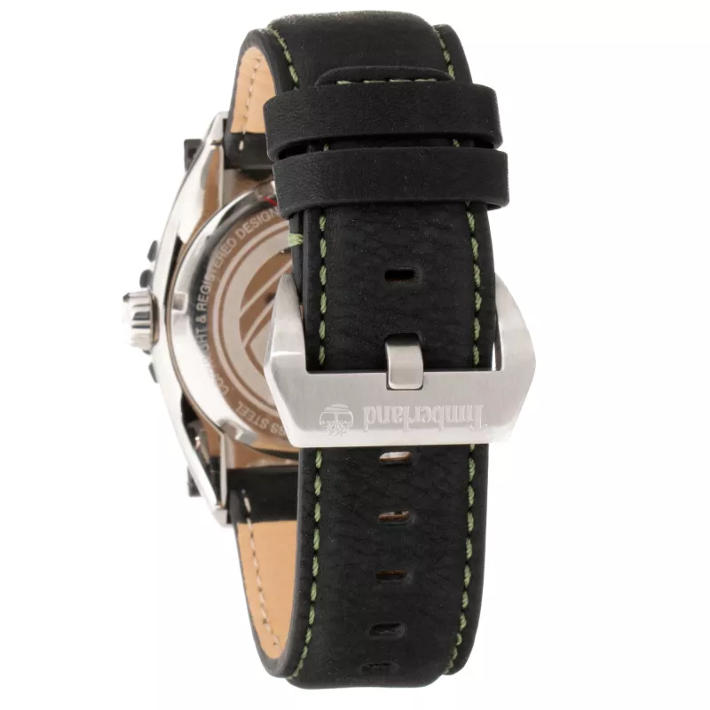 TIMBERLAND Zegarek męski Henniker II kwarcowy analogowy 45mm koperta ze stali nierdzewnej brązowy pasek skórzany