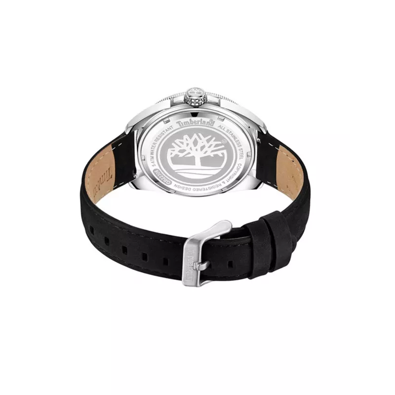 Zegarek męski Timberland Henniker Kwarcowy Analogowy TDWGB2230603 44mm Czarna Stal Nierdzewna Skóra