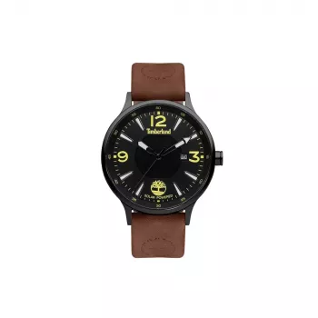 Zegarek męski Timberland Quartz Analog TDWGA2100902 43 mm Stalowa koperta Brązowy pasek skórzany