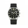 Zegarek męski Timberland Quartz Analog TDWGC9001201 43 mm Koperta ze stali nierdzewnej Czarna tarcza Brązowy pasek skórzany