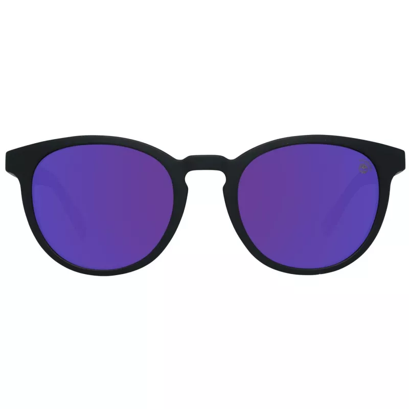Okulary przeciwsłoneczne Timberland męskie TB9128-5305D prostokątne - oprawka matowa czarna, soczewki zielone, 53mm