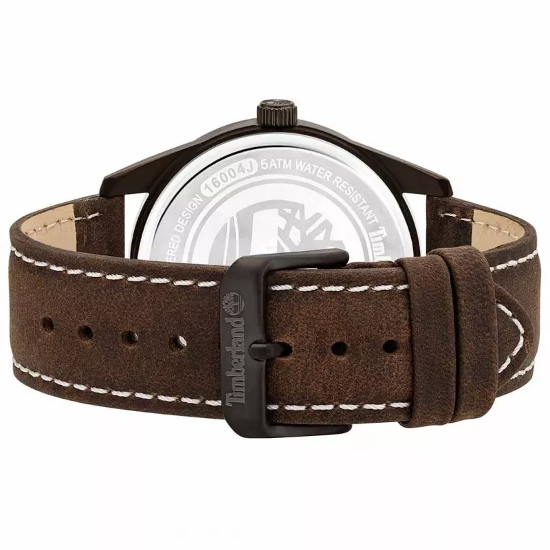 Zegarek męski TIMBERLAND TBL16004JYU03 43mm Niebieska tarcza Brązowy pasek skórzany