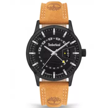 Zegarek męski Timberland TDWGB2201504 Henniker II 42mm Niebieska tarcza Brązowy pasek skórzany Kwarcowy