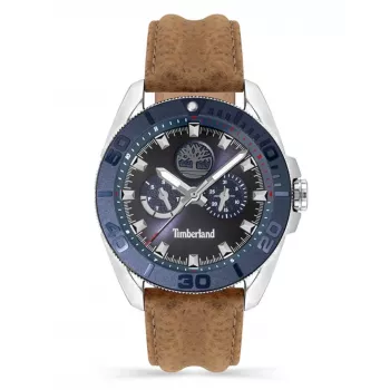 Zegarek męski Timberland TDWGF2200903 45mm Stal nierdzewna Brązowa skóra