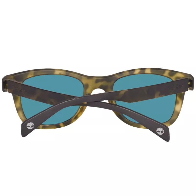 Timberland TB9080-5055R Męskie polaryzowane okulary przeciwsłoneczne w kształcie kwadratu, matowa czerń/zielony, 55 mm
