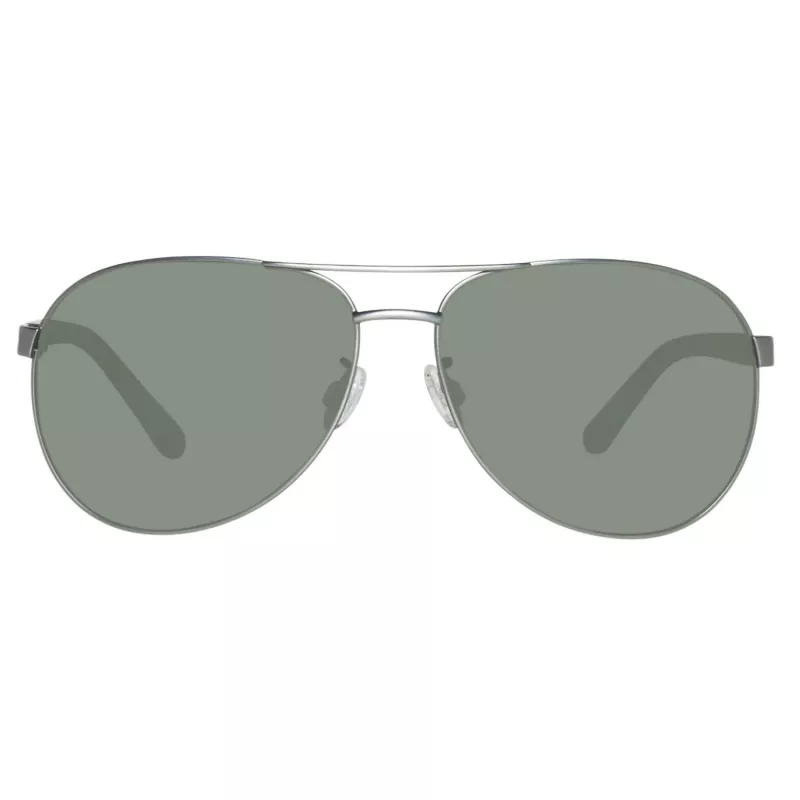 Okulary przeciwsłoneczne Timberland TB9086-6209D dla mężczyzn, polaryzacyjne – matowa czarna oprawka, zielone szkła