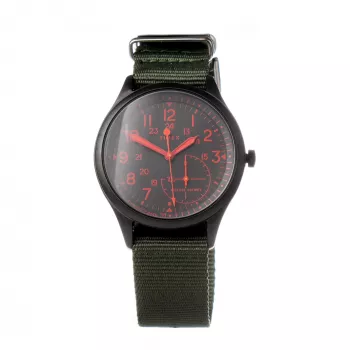 TIMEX Expedition North Field Post Męski Zegarek Analogowy Kwarcowy 41mm Zielona Tarcza Brązowy Pasek Skórzany TW2V11000LG