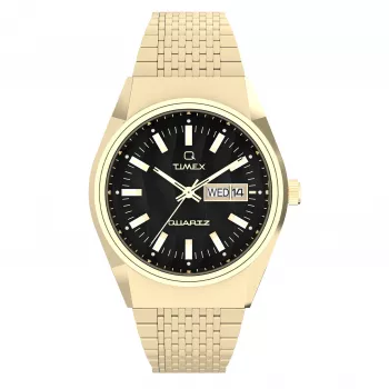 Zegarek męski Timex Expedition North Field Post Solar 42mm - czarna tarcza, brązowy pasek skórzany, kwarc solarny