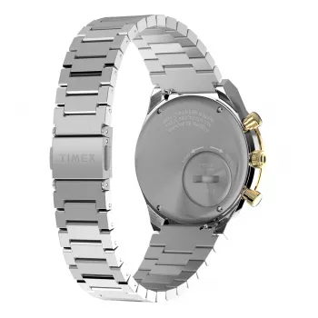 Zegarek męski Timex TW2W64200 z brązowym paskiem skórzanym i czarną tarczą, 40 mm