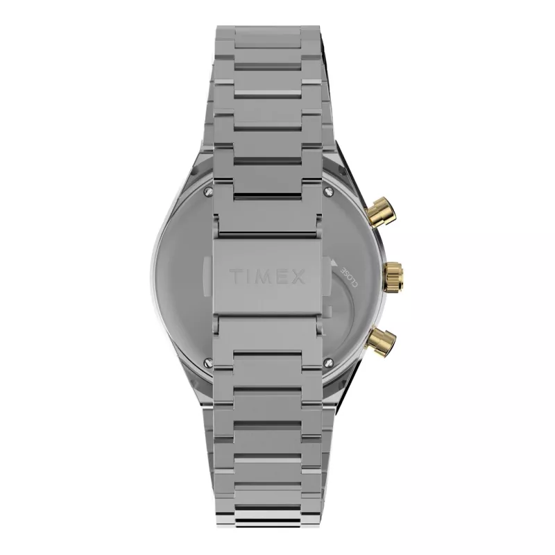 Zegarek męski Timex TW2W64200 z brązowym paskiem skórzanym i czarną tarczą, 40 mm