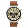 Timex TW2W64400 Męski zegarek polowy 42mm Czarna tarcza Brązowy pasek skórzany