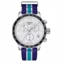 Zegarek męski TISSOT PRS 516 Swiss Quartz Chronograph 42mm srebrna tarcza brązowy pasek skórzany T095417170373