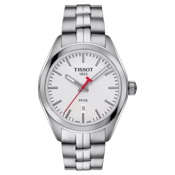 Zegarek damski TISSOT T-Classic PR 100 33mm Stal nierdzewna Srebrna tarcza