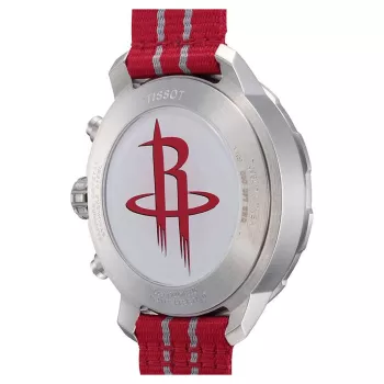 Zegarek męski TISSOT T-Sport Chrono XL Classic 42mm srebrna tarcza niebieski pasek tekstylny szwajcarski kwarcowy chronograf T09541717037