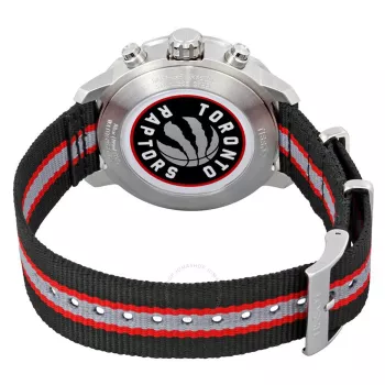 TISSOT T-Sport PRC 200 Męski szwajcarski kwarcowy zegarek chronograf 42mm Stal nierdzewna Czarna tarcza