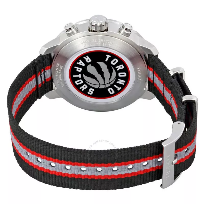 TISSOT T-Sport PRC 200 Męski szwajcarski kwarcowy zegarek chronograf 42mm Stal nierdzewna Czarna tarcza