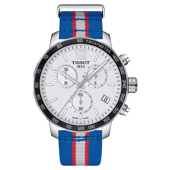 TISSOT T-Sport PRS 200 Męski Zegarek Chronograf 42mm Niebieska Tarcza Stal Nierdzewna