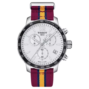 Zegarek męski TISSOT T-Sport Quickster Chronograph 42mm Czarna tarcza Pasek NATO T0954171707