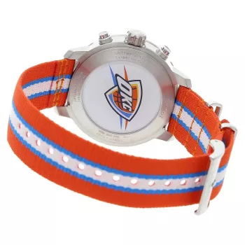TISSOT T-Sport Quickster Męski Szwajcarski Kwarcowy Zegarek Chronograf 42mm Biała Tarcza Biały Pasek Silikonowy T09547170371