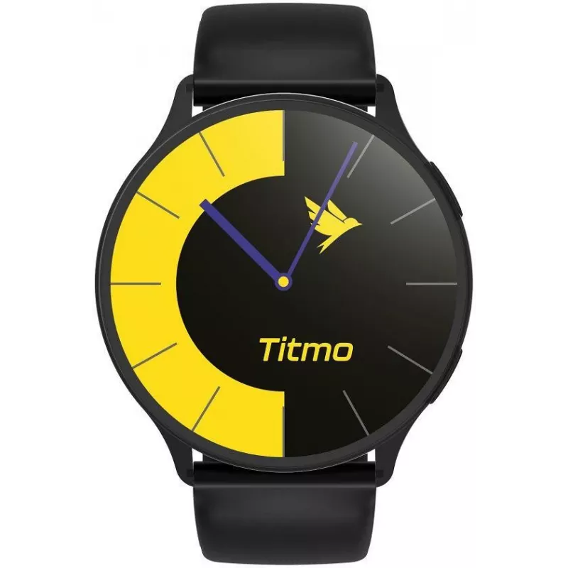 TITMO O-200 Smartwatch z 1.32 cala AMOLED, GPS, Bluetooth 5.0, czujnik tętna, IP68 - Czarny