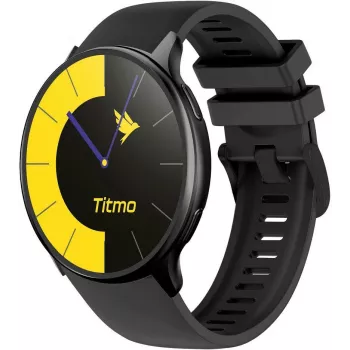 TITMO O-200 Smartwatch z 1.32 cala AMOLED, GPS, Bluetooth 5.0, czujnik tętna, IP68 - Czarny