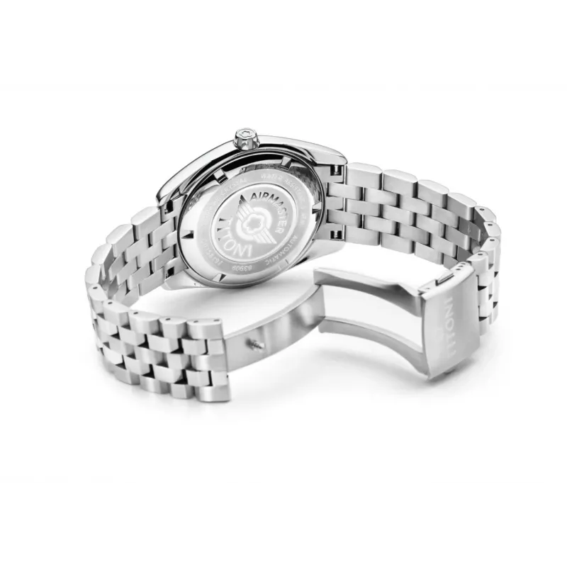 TITONI Airmaster Męski Zegarek Automatyczny 83909S-063 38,5mm Stal Nierdzewna Srebrna Tarcza