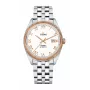 TITONI Airmaster Męski Szwajcarski Zegarek Automatyczny 878SRG-657 41mm Różowe Złoto PVD Stal Szlachetna Brązowa Skóra