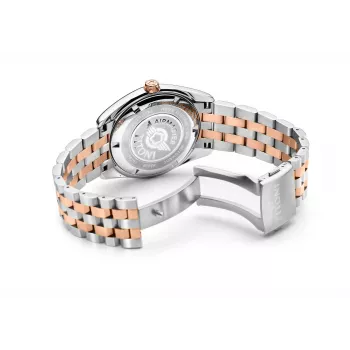 Zegarek automatyczny TITONI męski 83909SRG-063 38,5mm Różowe złoto PVD Stal nierdzewna Srebrna tarcza Brązowy pasek skórzany