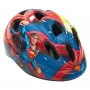 Kask rowerowy dla dzieci Toimsa Superman z regulacją na pokrętło, CE EN1078, 52-56 cm (niebieski/czerwony)