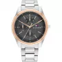 Zegarek Tommy Hilfiger męski 1710541 Analogowy Kwarcowy 44mm Koperta ze stali nierdzewnej Brązowy pasek skórzany Niebieska tarcza